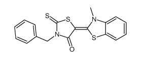 cas no 79610-23-4 is 4-Thiazolidinone,5-(3-methyl-2(3H)-benzothiazolylidene)-3-(phenylmethyl)-2-thioxo-