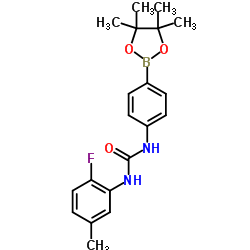 cas no 796967-18-5 is N-(2-Fluoro-5-methylphenyl)-N'-[4-(4,4,5,5-tetramethyl-1,3,2-dioxaborolan-2-yl)phenyl]urea