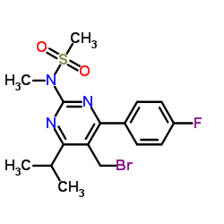 cas no 799842-07-2 is N-[5-bromomethyl-4-(4-fluorophenyl)-6-(1-methylethyl)-2-pyrimidinyl]-N-methyl-methanesulfonamide