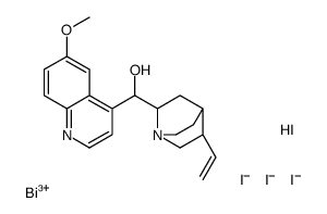 cas no 8048-94-0 is (5-ethenyl-1-azabicyclo[2.2.2]octan-2-yl)-(6-methoxyquinolin-4-yl)methanol,triiodobismuthane,hydroiodide