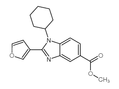 cas no 824949-98-6 is 1-CYCLOHEXYL-2-(3-FURANYL)-1H-BENZIMIDAZOLE-5-CARBOXYLIC ACID, METHYL ESTER
