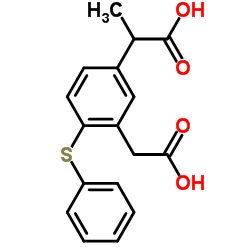 cas no 83237-49-4 is 5-(1-Carboxyethyl)-2-(phenylthio)phenylacetic acid