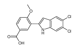 cas no 835595-00-1 is 3-(5,6-dichloro-1H-indol-2-yl)-4-methoxybenzoic acid