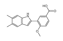 cas no 835595-03-4 is 3-(5,6-dimethyl-1H-indol-2-yl)-4-methoxybenzoic acid