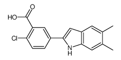 cas no 835595-04-5 is 2-chloro-5-(5,6-dimethyl-1H-indol-2-yl)benzoic acid