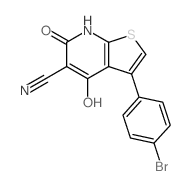 cas no 844499-56-5 is 3-(4-BROMOPHENYL)-4-HYDROXY-6-OXO-6,7-DIHYDROTHIENO[2,3-B]PYRIDINE-5-CARBONITRILE