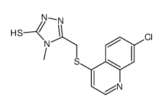 cas no 845885-91-8 is 5-[[(7-CHLORO-4-QUINOLINYL)SULFANYL]METHYL]-4-METHYL-4H-1,2,4-TRIAZOLE-3-THIOL