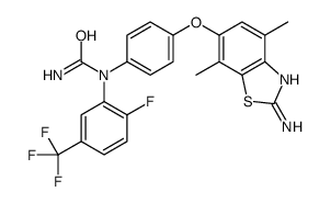 cas no 847054-42-6 is Urea,N-[4-[(2-amino-4,7-dimethyl-6-benzothiazolyl)oxy]phenyl]-N-[2-fluoro-5-(trifluoromethyl)phenyl]-