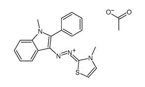 cas no 84787-87-1 is 3-methyl-2-[(1-methyl-2-phenyl-1H-indol-3-yl)azo]thiazolium acetate