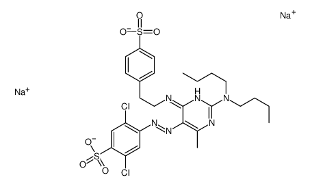 cas no 84962-50-5 is 2,5-dichloro-4-[[2-(dibutylamino)-4-methyl-6-[[2-(4-sulphophenyl)ethyl]amino]-5-pyrimidinyl]azo]benzenesulphonic acid, sodium salt