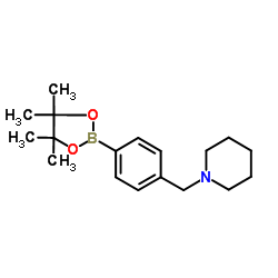 cas no 859833-22-0 is 4-(PIPERIDIN-1-YLMETHYL)BENZENEBORONIC ACID, PINACOL ESTER 972-[4-(4,4,5,5-TETRAMETHYL-1,3,2-DIOXABOROLAN-2-YL)BENZYL]-1,2-OXAZINANE