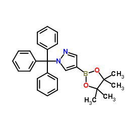 cas no 863238-73-7 is 4-(4,4,5,5-Tetramethyl-1,3,2-dioxaborolan-2-yl)-1-trityl-1H-pyrazole