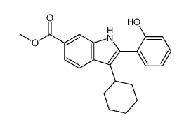 cas no 863578-50-1 is METHYL 3-CYCLOHEXYL-2-(2-HYDROXYPHENYL)-1H-INDOLE-6-CARBOXYLATE