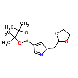 cas no 864754-17-6 is 1-(1,3-DIOXOLAN-2-YLMETHYL)-4-(4,4,5,5-TETRAMETHYL-1,3,2-DIOXABOROLAN-2-YL)-1H-PYRAZOLE