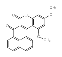 cas no 86548-40-5 is 2H-1-Benzopyran-2-one,5,7-dimethoxy-3-(1-naphthalenylcarbonyl)-
