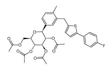 cas no 866607-35-4 is (1S)-1,5-Anhydro-1-C-[3-[[5-(4-fluorophenyl)-2-thienyl]methyl]-4-methylphenyl]-D-glucitol tetraacetate