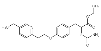 cas no 868754-41-0 is α-[(AMinocarbonyl)thio]-4-[2-(5-ethyl-2-pyridinyl)ethoxy]benzenepropanoic Acid Ethyl Ester
