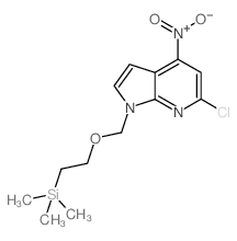 cas no 869335-22-8 is 6-Chloro-4-nitro-1-[[2-(trimethylsilyl)ethoxy]methyl]-1H-pyrrolo[2,3-b]pyridine