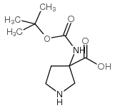 cas no 869786-49-2 is 3-(T-BUTOXYCARBONYL)AMINOPYRROLIDINE-3-CARBOXYLIC ACID