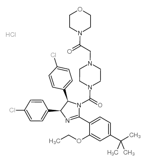 cas no 870007-79-7 is 2-[4-[2-(4-tert-butyl-2-ethoxyphenyl)-4,5-bis(4-chlorophenyl)-4,5-dihydroimidazole-1-carbonyl]piperazin-1-yl]-1-morpholin-4-ylethanone,hydrochloride