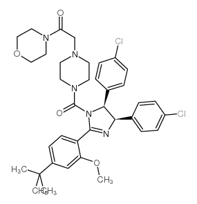 cas no 870120-40-4 is 2-[4-[2-(4-tert-butyl-2-ethoxyphenyl)-4,5-bis(4-chlorophenyl)-4,5-dihydroimidazole-1-carbonyl]piperazin-1-yl]-1-morpholin-4-ylethanone