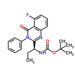 cas no 870281-85-9 is [(1S)-1-(5-Fluoro-3,4-dihydro-4-oxo-3-phenyl-2-quinazolinyl)propyl]carbamic acid 1,1-dimethylethyl ester