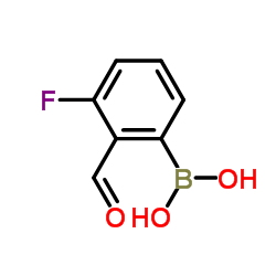 cas no 871126-15-7 is (3-Fluoro-2-formylphenyl)boronic acid