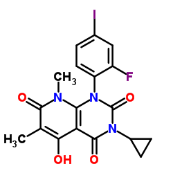 cas no 871700-24-2 is 3-cyclopropyl-1-(2-fluoro-4-iodophenyl)-5-hydroxy-6,8-dimethylpyrido[2,3-d]pyrimidine-2,4,7(1H,3H,8H)-trione