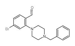 cas no 883511-95-3 is 2-(4-BENZYL-1-PIPERAZINO)-4-BROMO-BENZALDEHYDE