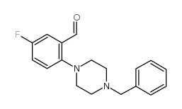 cas no 883512-26-3 is 2-(4-BENZYL-1-PIPERAZINO)-5-FLUORO-BENZALDEHYDE
