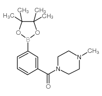 cas no 883738-38-3 is (4-METHYLPIPERAZIN-1-YL)(3-(4,4,5,5-TETRAMETHYL-1,3,2-DIOXABOROLAN-2-YL)PHENYL)METHANONE