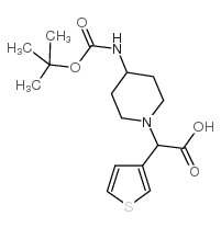 cas no 885275-49-0 is (4-BOC-AMINO-PIPERIDIN-1-YL)-(1H-INDOL-2-YL)-ACETICACID