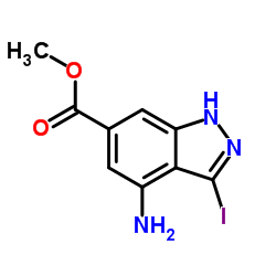 cas no 885521-05-1 is Methyl 4-amino-3-iodo-1H-indazole-6-carboxylate
