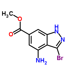 cas no 885521-32-4 is Methyl 4-amino-3-bromo-1H-indazole-6-carboxylate