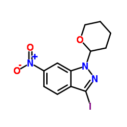 cas no 886230-74-6 is 3-Iodo-6-nitro-1-(tetrahydro-2H-pyran-2-yl)-1H-indazole