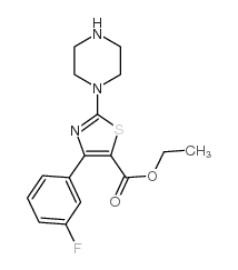 cas no 887267-69-8 is ethyl 2-piperazine-4-(3-fluoro)phenyl thiazole-5-carboxylate