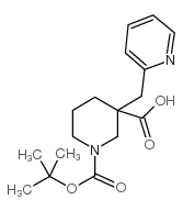 cas no 887344-17-4 is 1-[(TERT-BUTYL)OXYCARBONYL]-3-PYRIDIN-2-YLMETHYLPIPERIDINE-3-CARBOXYLIC ACID