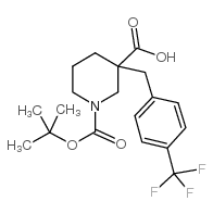 cas no 887344-24-3 is 1-[(TERT-BUTYL)OXYCARBONYL]-3-[4-(TRIFLUOROMETHYL)BENZYL]PIPERIDINE-3-CARBOXYLIC ACID