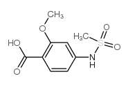 cas no 89469-44-3 is 2-METHOXY-4-[(METHYLSULFONYL)AMINO]BENZOIC ACID