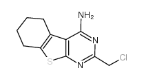 cas no 89567-04-4 is 2-(CHLOROMETHYL)-5,6,7,8-TETRAHYDRO[1]BENZOTHIENO[2,3-D]PYRIMIDIN-4-AMINE