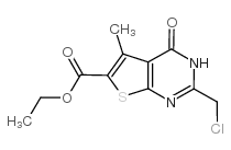 cas no 89567-06-6 is 2-CHLOROMETHYL-5-METHYL-4-OXO-3,4-DIHYDRO-THIENO[2,3-D]PYRIMIDINE-6-CARBOXYLIC ACID ETHYL ESTER