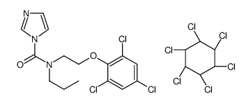 cas no 9011-17-0 is N-Propyl-N-[2-(2,4,6-trichlorophenoxy)ethyl]-1H-imidazole-1-carbo xamide-(1R,2S,3r,4R,5S,6r)-1,2,3,4,5,6-hexachlorocyclohexane (1 :1)