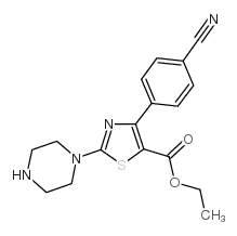 cas no 905807-71-8 is ethyl 2-piperazine-4-(4-cyano)phenyl thiazole-5-carboxylate
