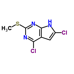 cas no 90662-12-7 is 4,6-Dichloro-2-(methylthio)-7H-pyrrolo[2,3-d]pyrimidine