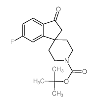 cas no 910442-55-6 is Tert-Butyl 6-Fluoro-3-Oxo-2,3-Dihydrospiro[Indene-1,4-Piperidine]-1-Carboxylate
