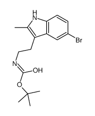 cas no 910442-97-6 is 2-Methyl-2-propanyl [2-(5-bromo-2-methyl-1H-indol-3-yl)ethyl]carb amate