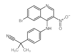 cas no 915019-51-1 is 2-(4-((6-BROMO-3-NITROQUINOLIN-4-YL)AMINO)PHENYL)-2-METHYLPROPANENITRILE