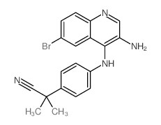 cas no 915019-52-2 is 2-(4-((3-AMINO-6-BROMOQUINOLIN-4-YL)AMINO)PHENYL)-2-METHYLPROPANENITRILE