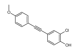 cas no 916502-26-6 is 2-Chloro-4-((4-methoxyphenyl)ethynyl)phenol