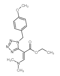 cas no 91660-68-3 is 3-DIMETHYLAMINO-2-[1-(4-METHOXY-BENZYL)-1H-TETRAZOL-5-YL]-ACRYLIC ACID ETHYL ESTER